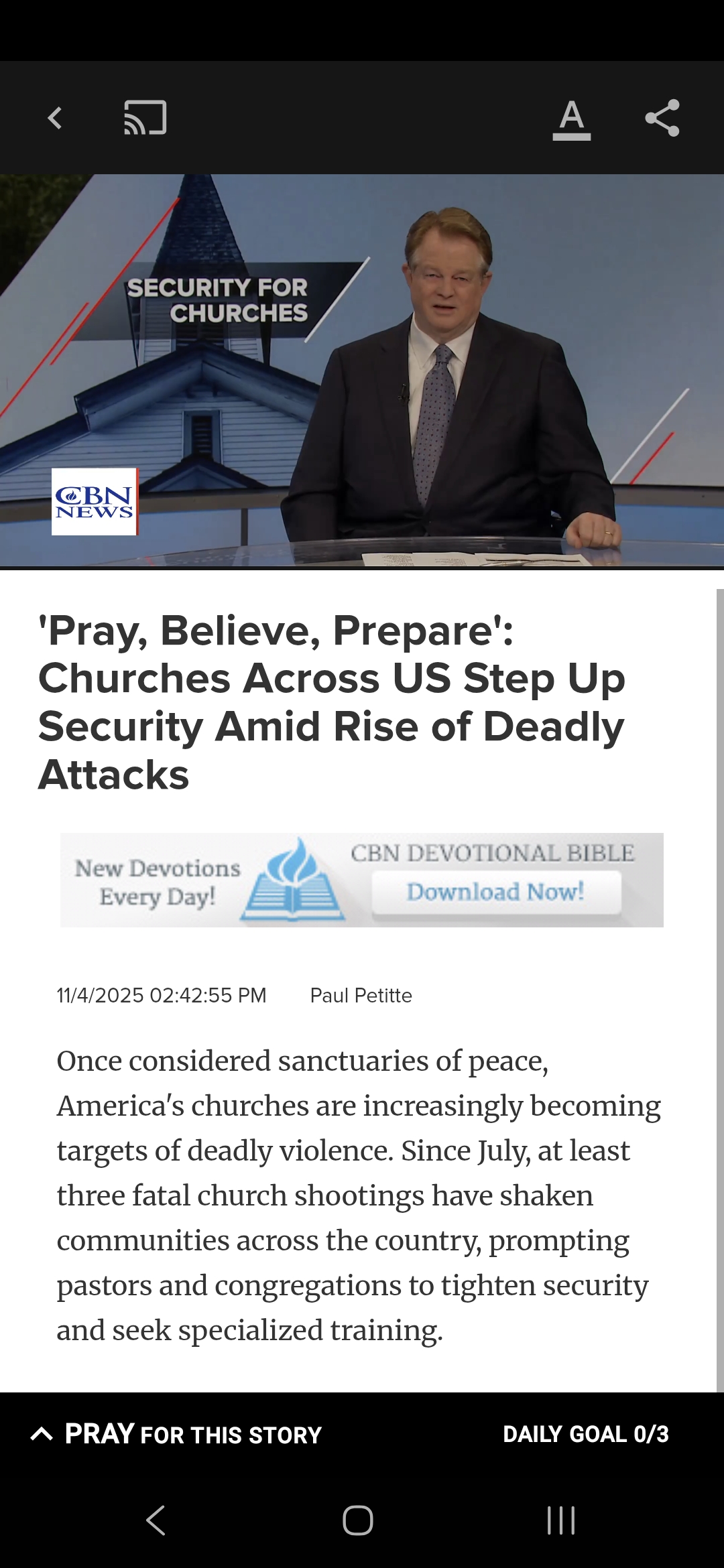 ‘Pray, Believe, Prepare’: Churches Across US Step Up Security Amid Rise of Deadly Attacks