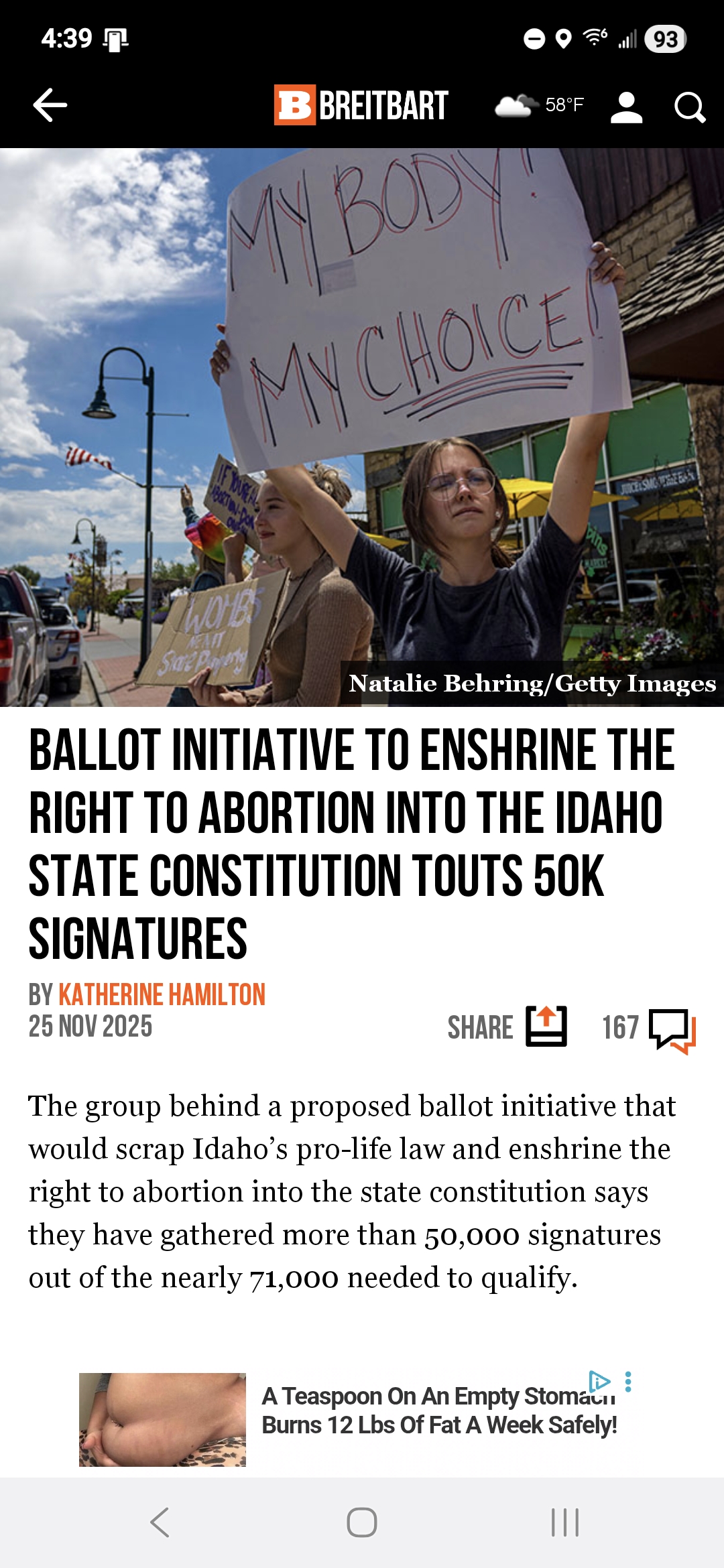 Ballot Initiative to Enshrine the Right to Abortion into the Idaho State Constitution Touts 50K Signatures