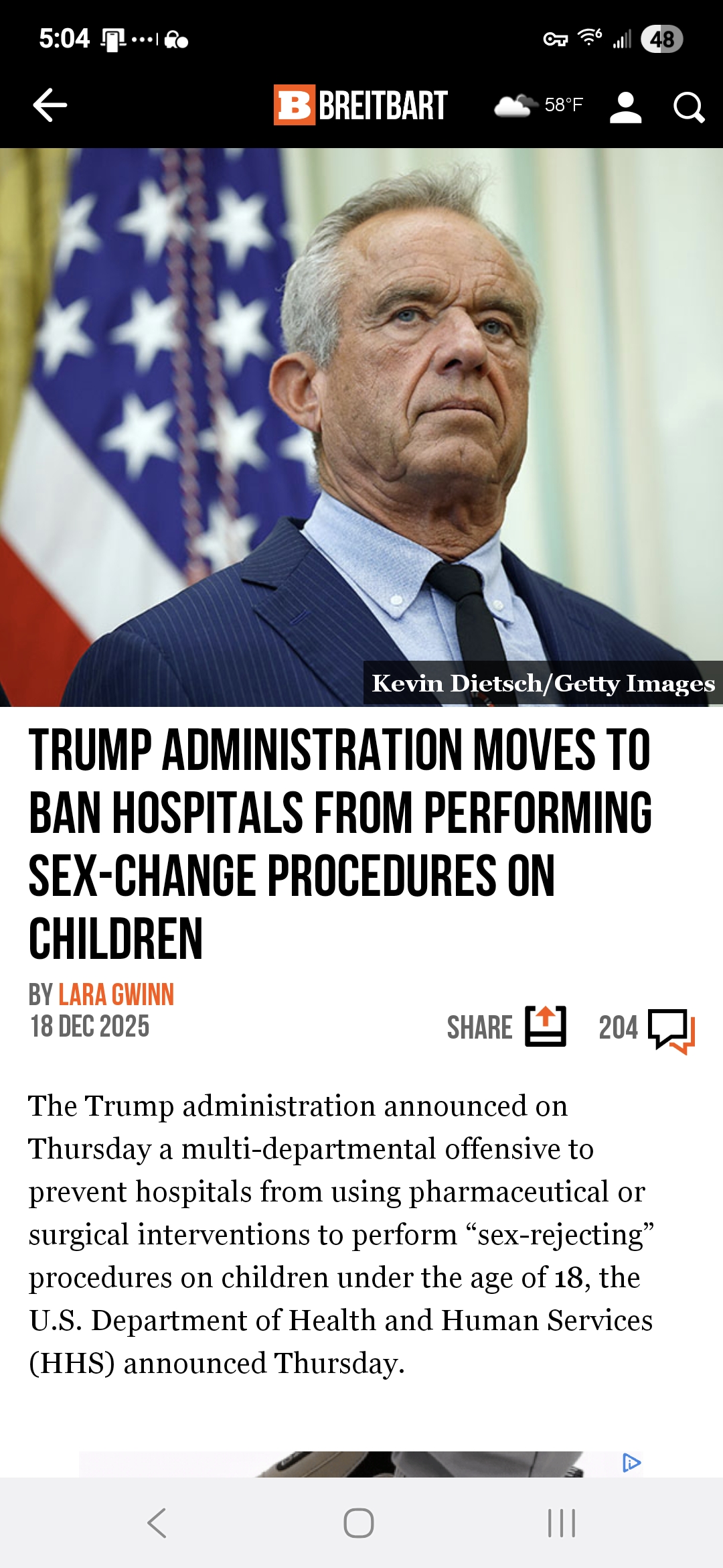 Trump Administration Moves to Ban Hospitals from Performing Sex-Change Procedures on Children