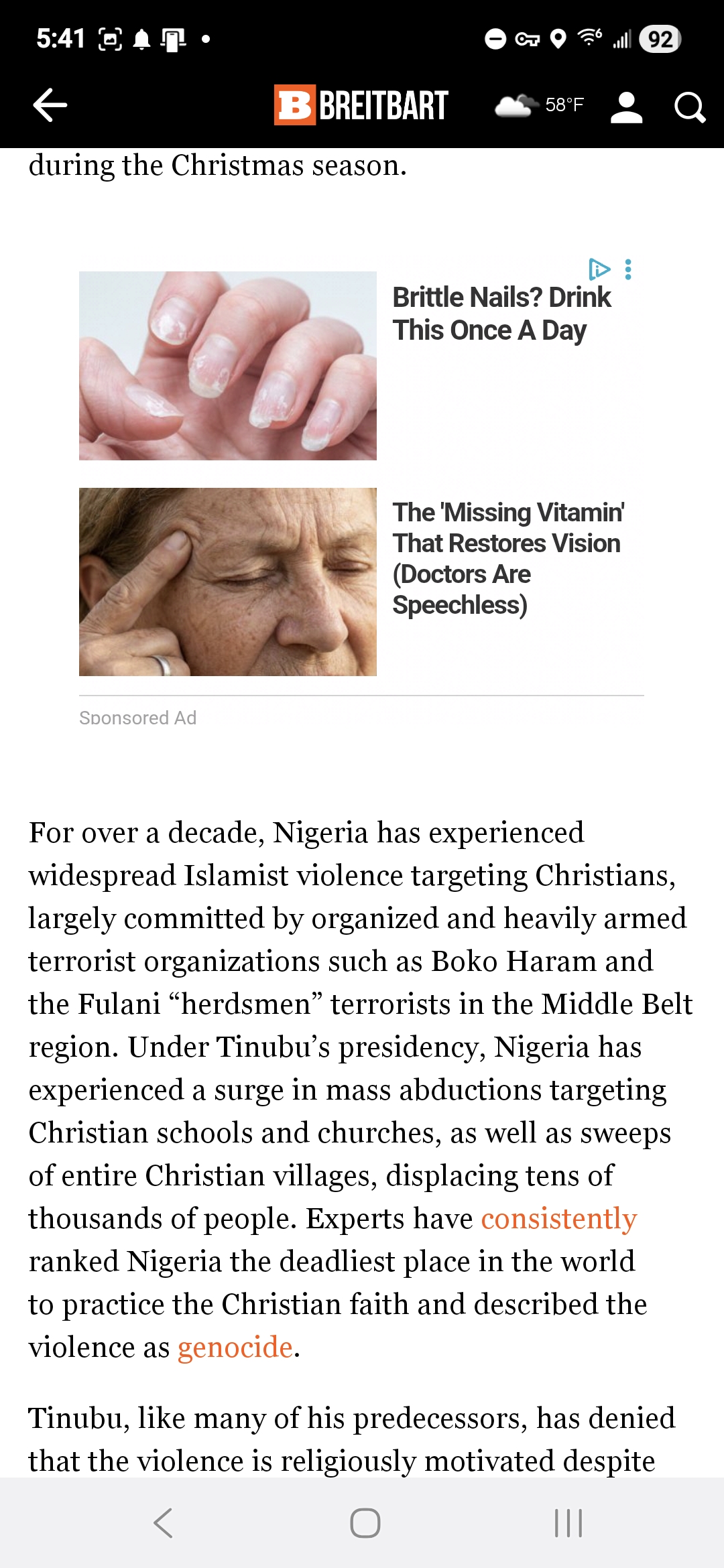 Christians in Nigeria Demand &lsquo;Urgent, Visible, and Decisive&rsquo; Protection During Christmas Season
https://www.breitbart.com/africa/2025/12/18/christiansnigeria-demand-urgent-visible-and-decisive-protection-during-christmas-season/