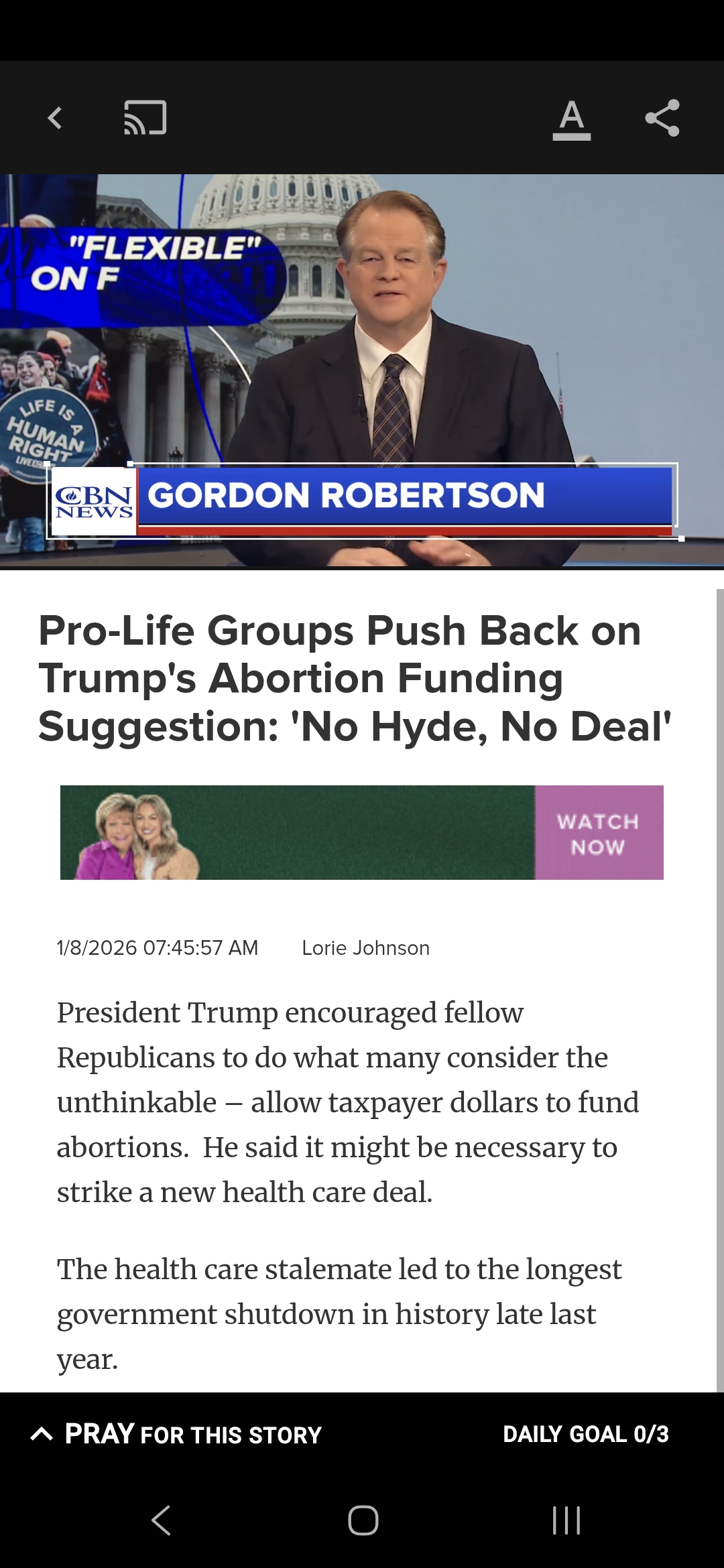 Pro-Life Groups Push Back on Trump’s Abortion Funding Suggestion: ‘No Hyde, No Deal’