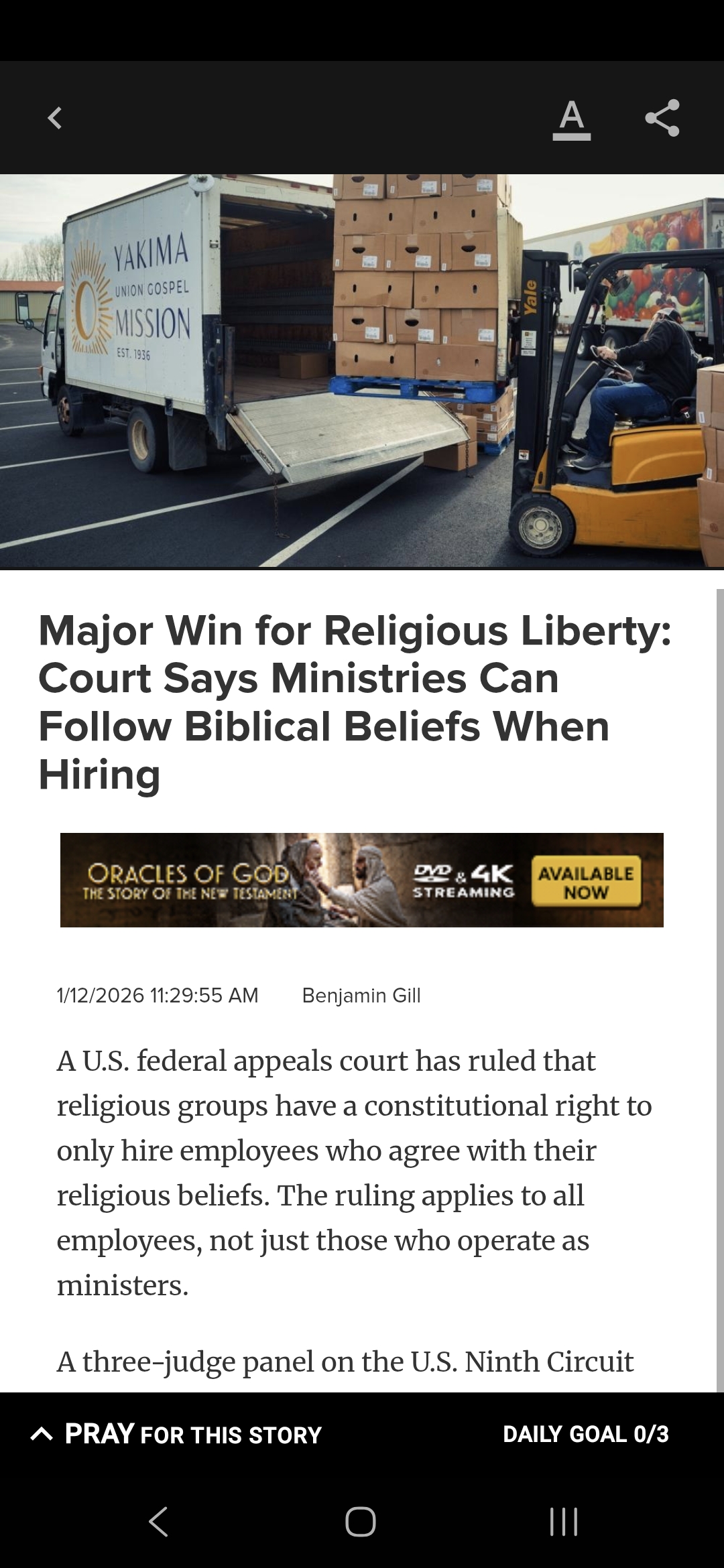 Major Win for Religious Liberty: Court Says Ministries Can Follow Biblical Beliefs When Hiring