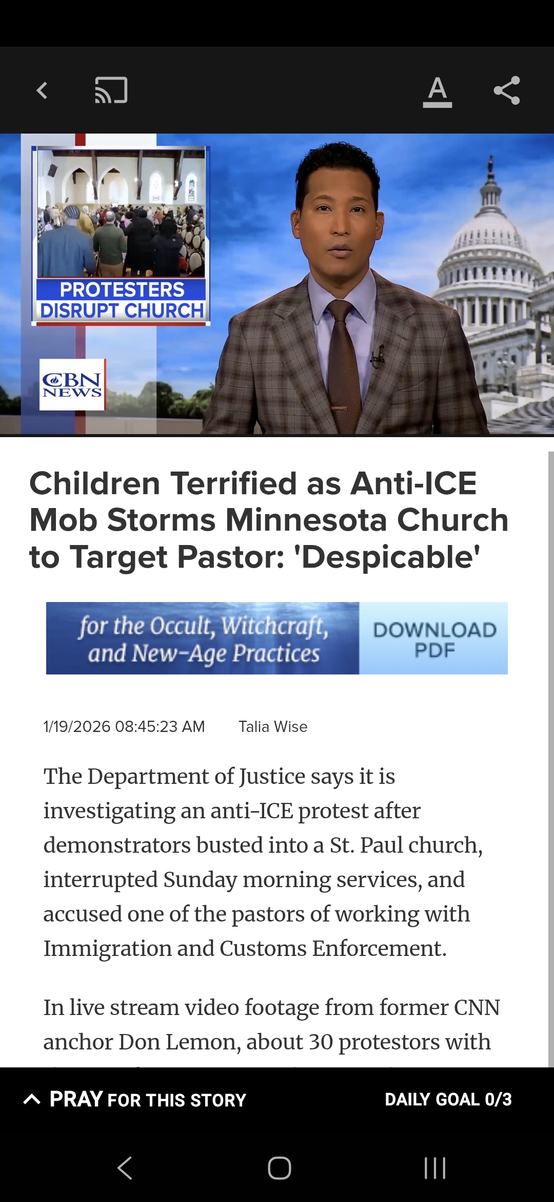 Children Terrified as Anti-ICE Mob Storms Minnesota Church to Target Pastor: ‘Despicable’