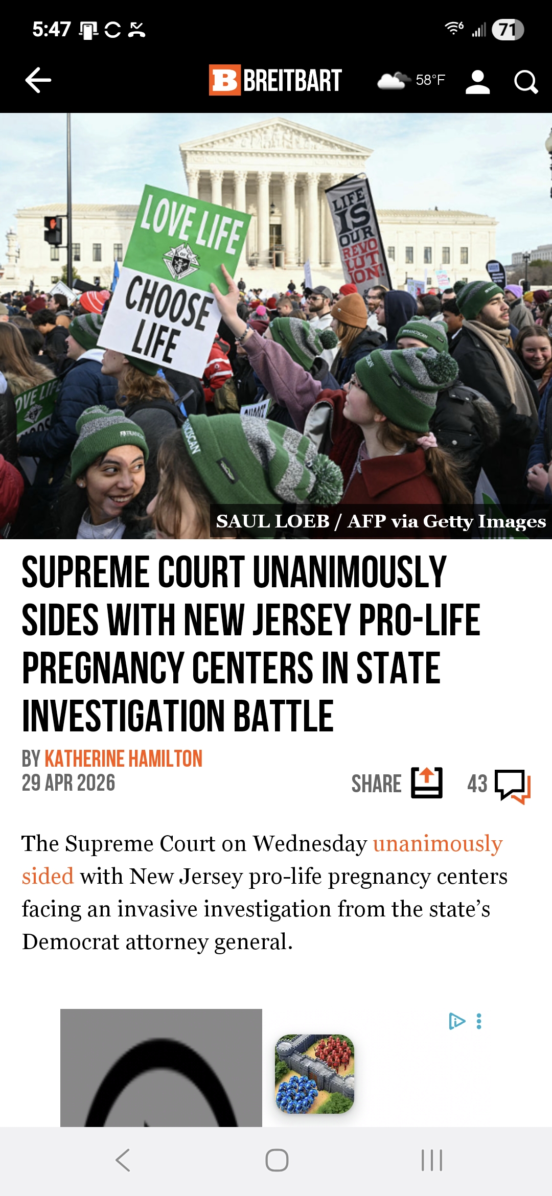 Supreme Court Unanimously Sides With New Jersey Pro-Life Pregnancy Centers in State Investigation Battle