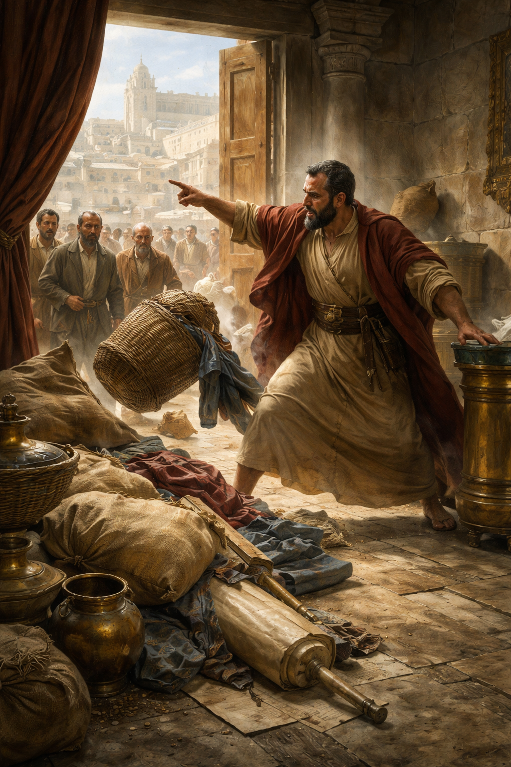 In Nehemiah 13 he threatens bodily harm to vendors?