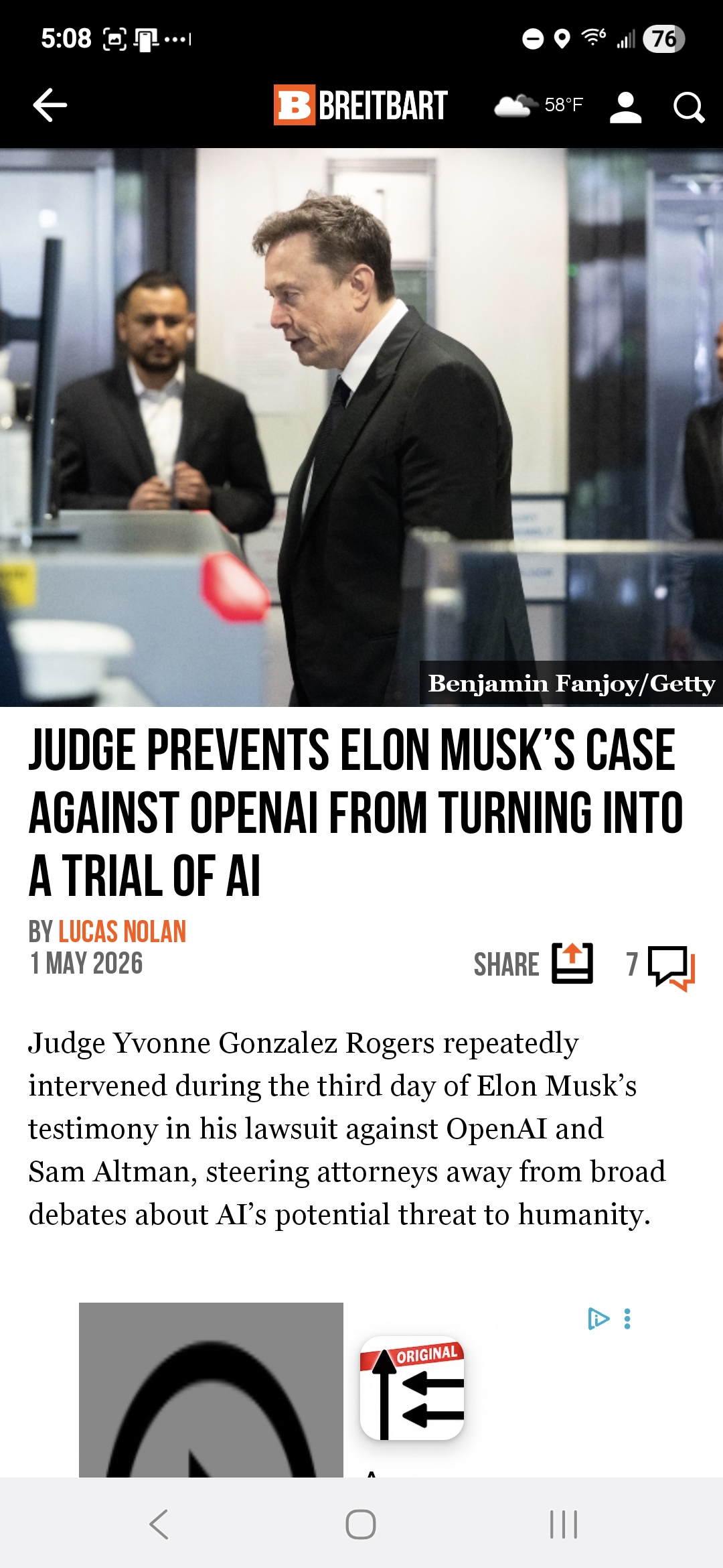 Judge Prevents Elon Musk&rsquo;s Case Against OpenAI from Turning into a Trial of AI