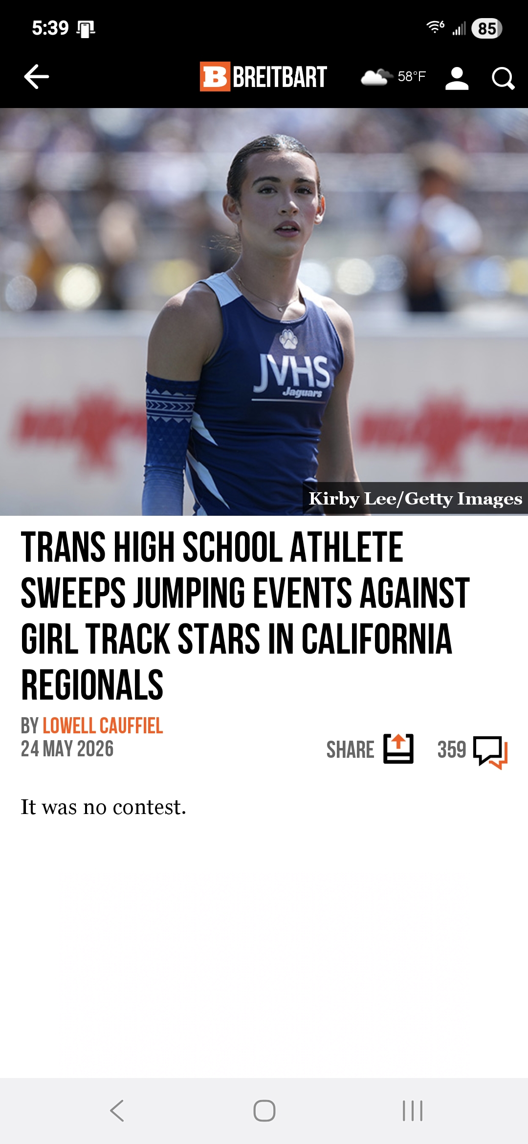 Trans High School Athlete Sweeps Jumping Events Against Girl Track Stars in California Regionals