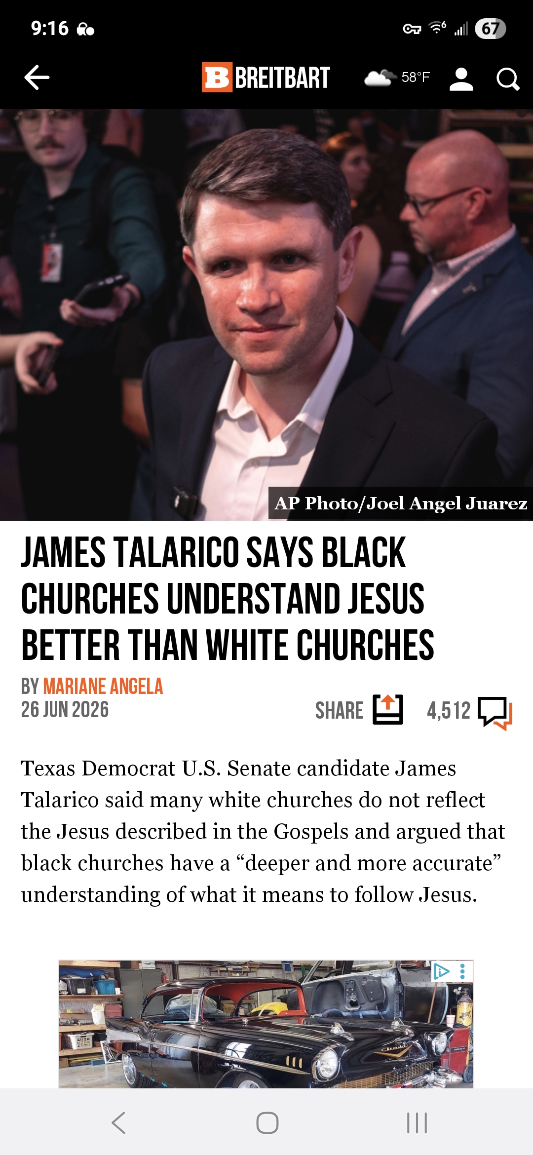 James Talarico Says Black Churches Understand Jesus Better than White Churches