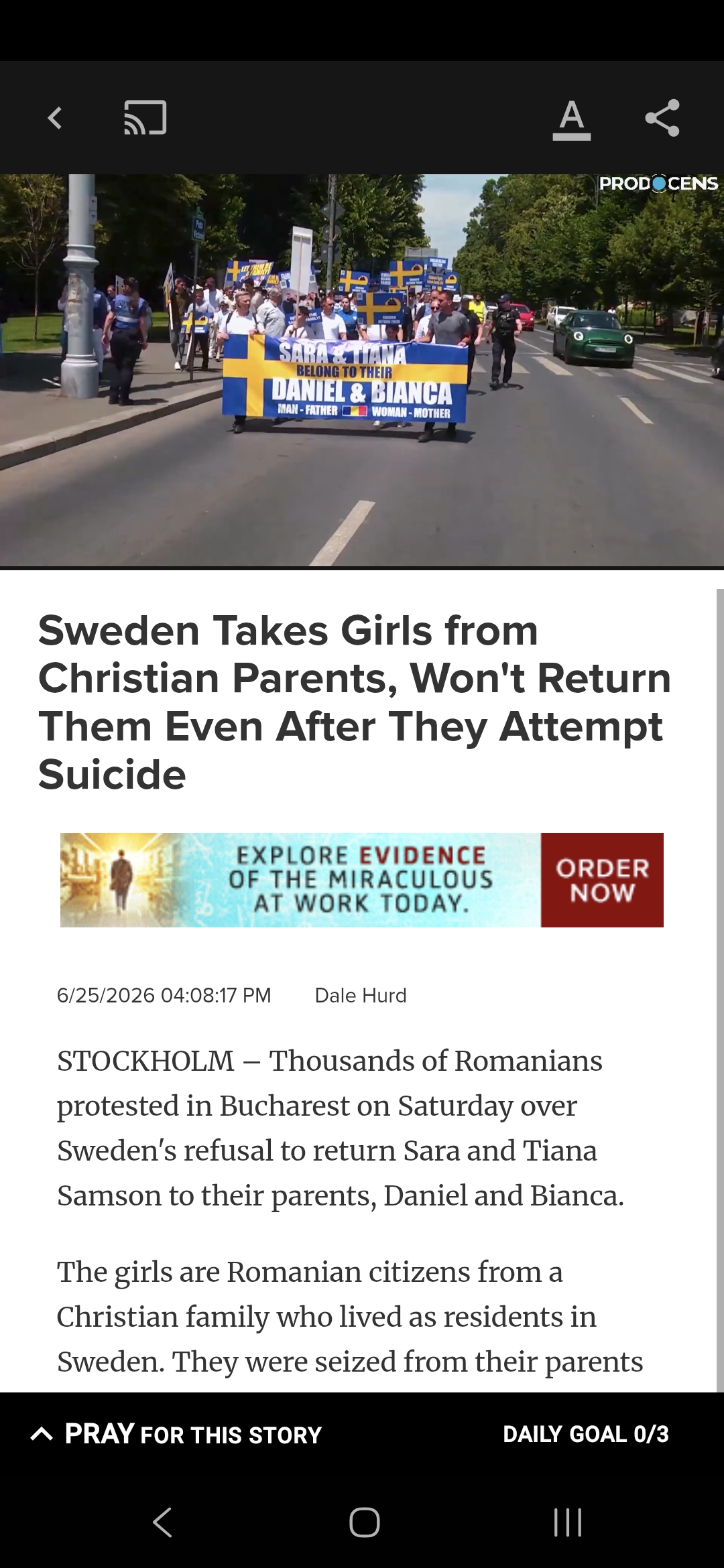 Sweden Takes Girls from Christian Parents, Won’t Return Them Even After They Attempt Suicide