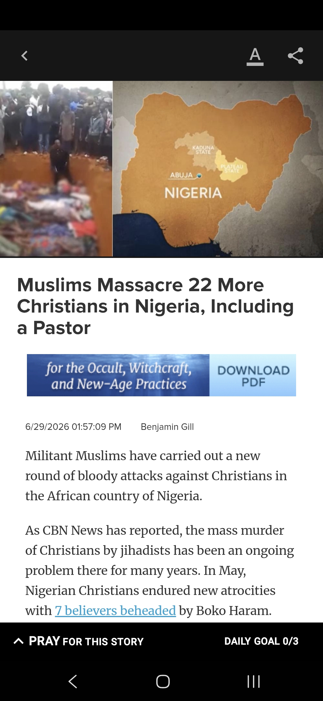 Muslims Massacre 22 More Christians in Nigeria, Including a Pastor