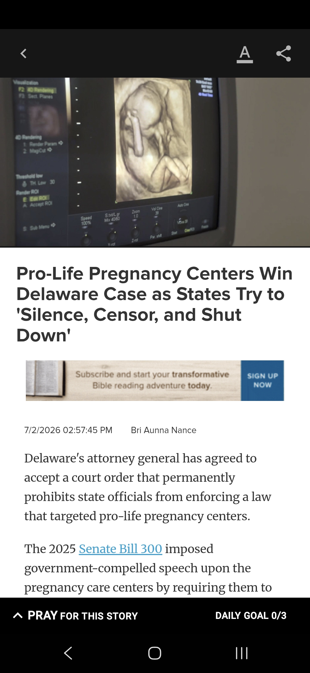 Pro-Life Pregnancy Centers Win Delaware Case as States Try to ‘Silence, Censor, and Shut Down’