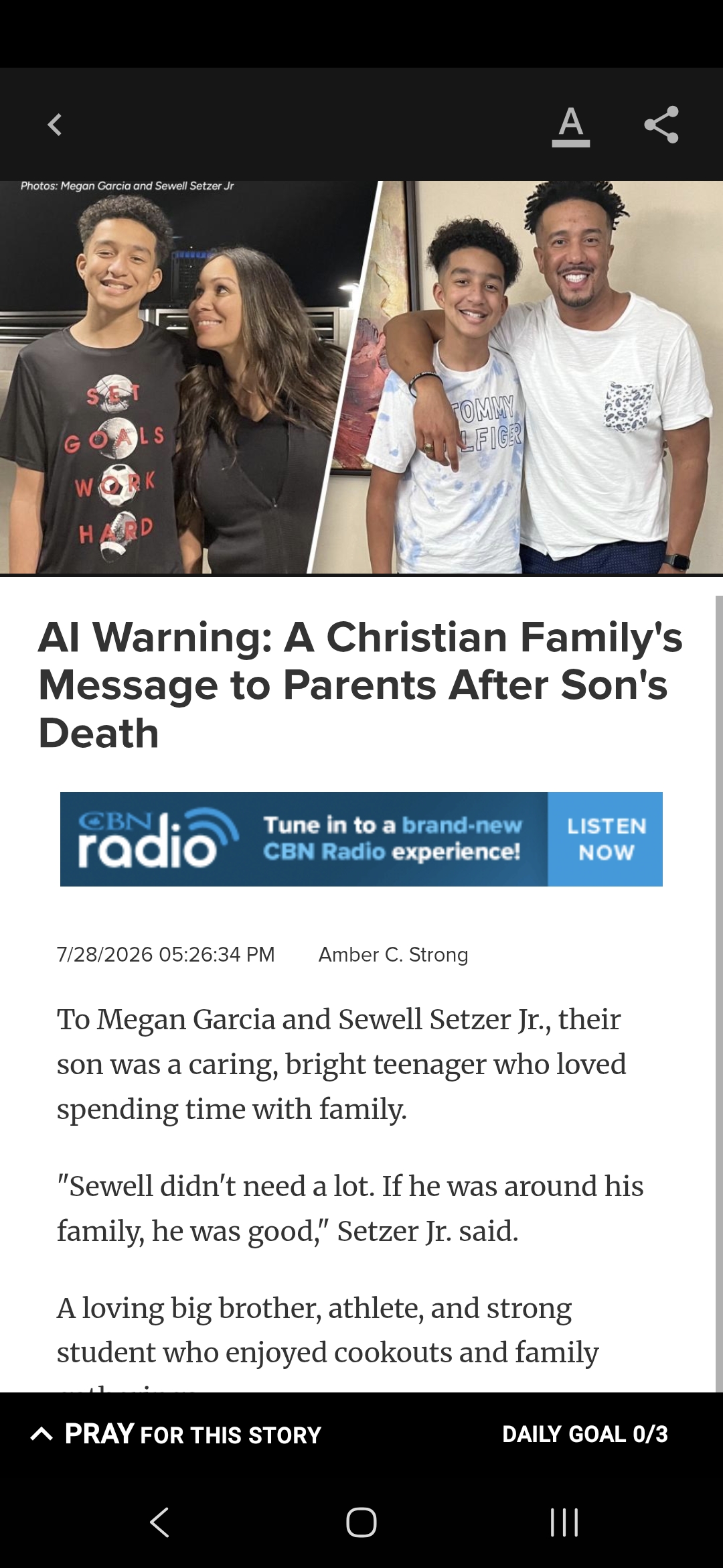 AI Warning: A Christian Family’s Message to Parents After Son’s Death
