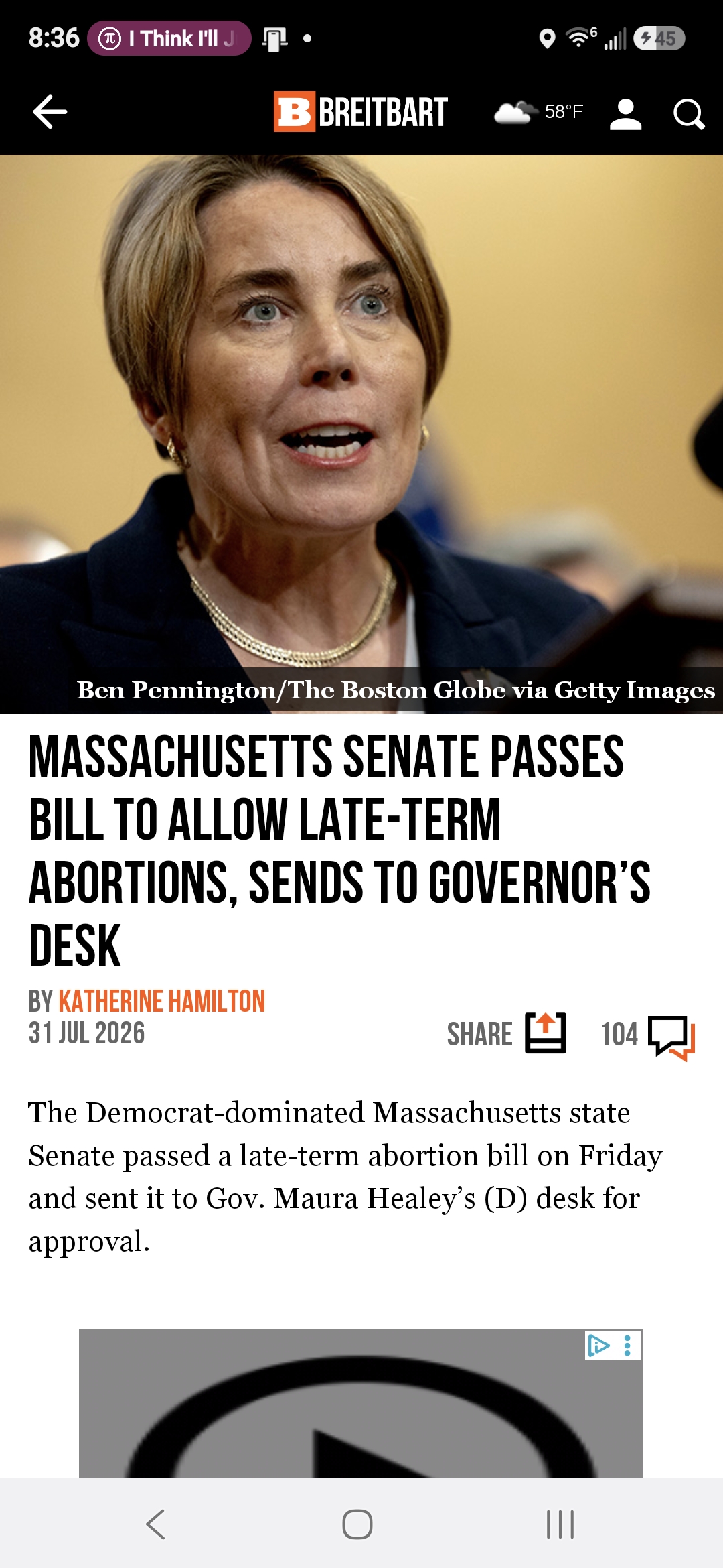 Massachusetts Senate Passes Bill to Allow Late-Term Abortions, Sends to Governor&rsquo;s Desk
