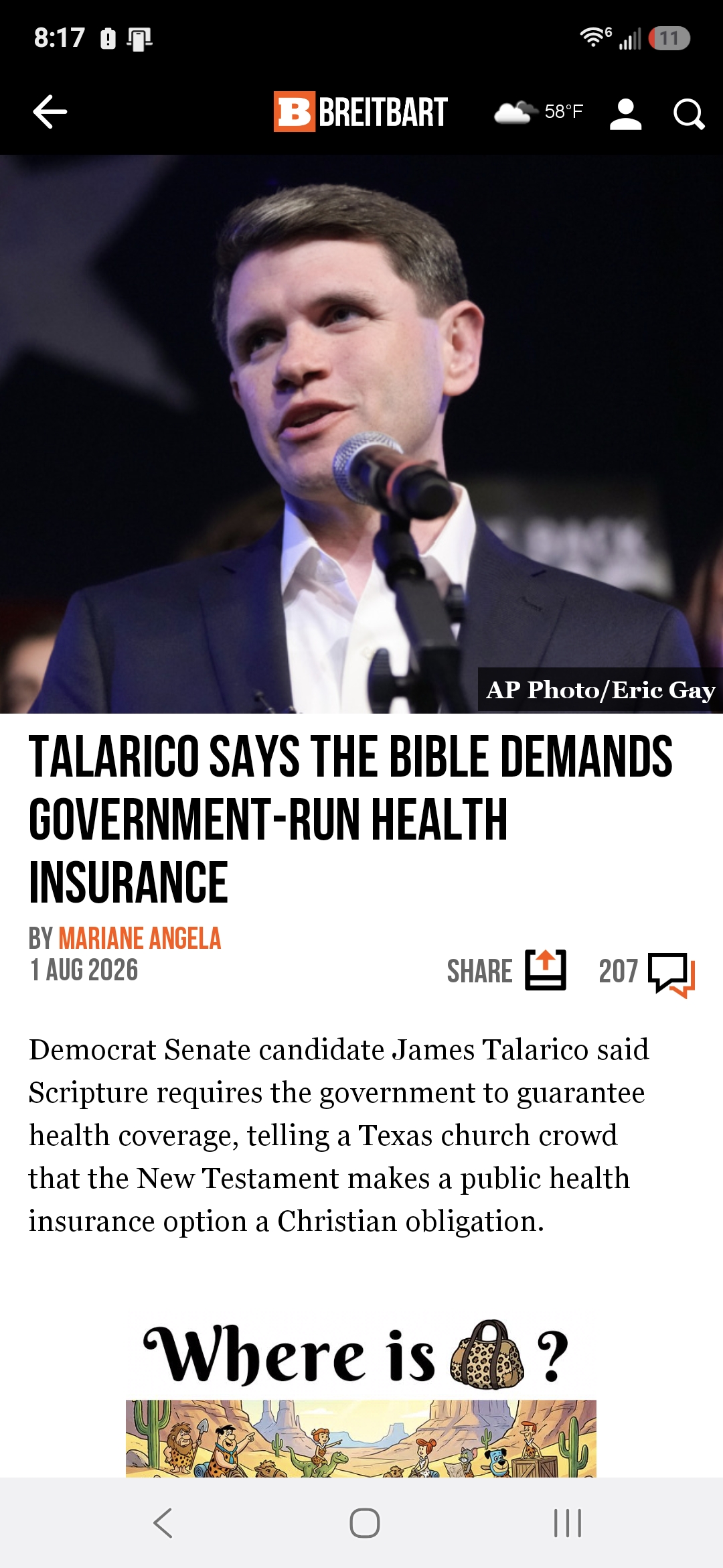 Talarico Says the Bible Demands Government-Run Health Insurance