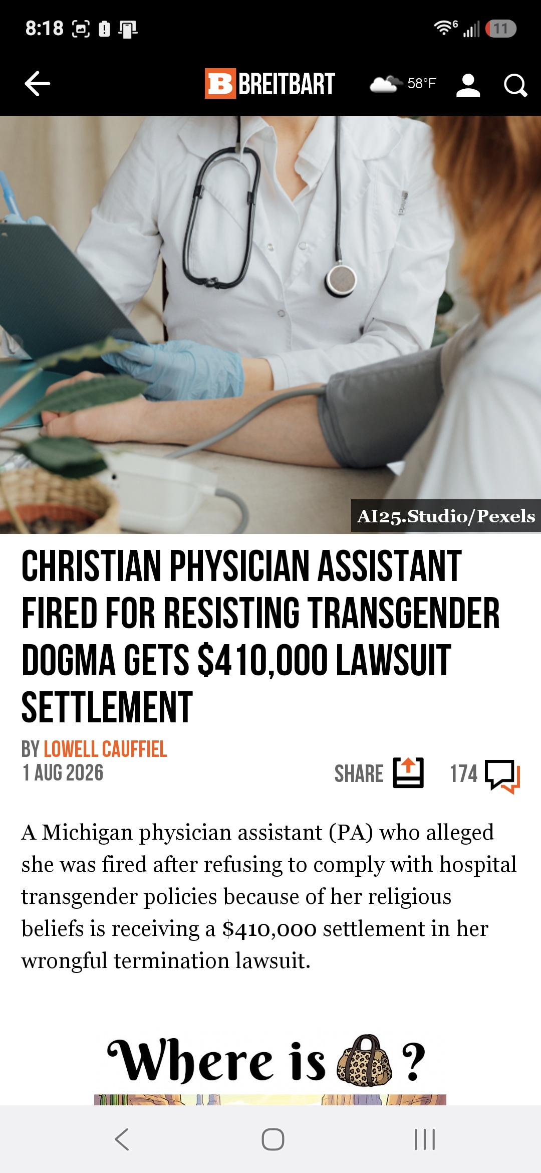 Christian Physician Assistant Fired for Resisting Transgender Dogma Gets $410,000 Lawsuit Settlement