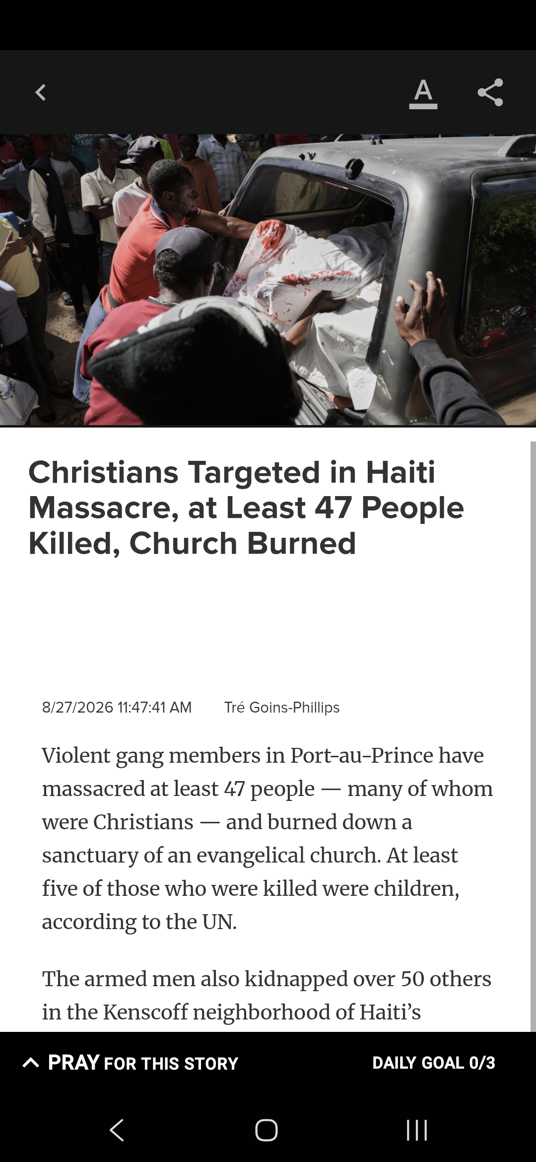 Christians Targeted in Haiti Massacre, at Least 47 People Killed, Church Burned