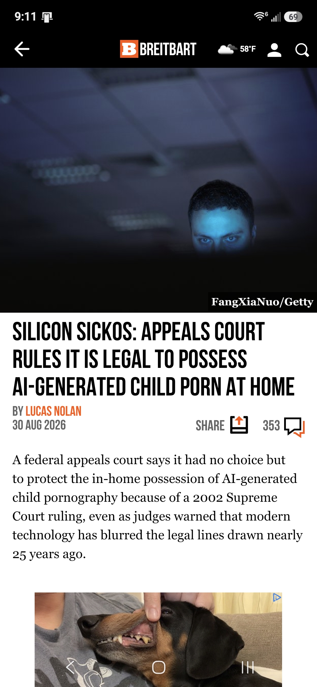 Silicon Sickos: Appeals Court Rules It Is Legal to Possess AI-Generated Child Porn at Home