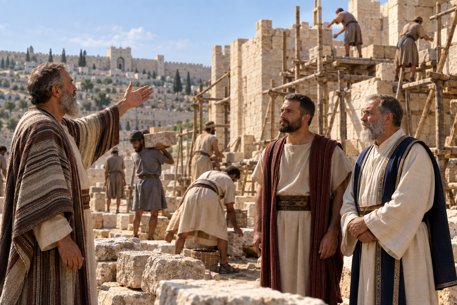 Biblical Stone Temple Construction