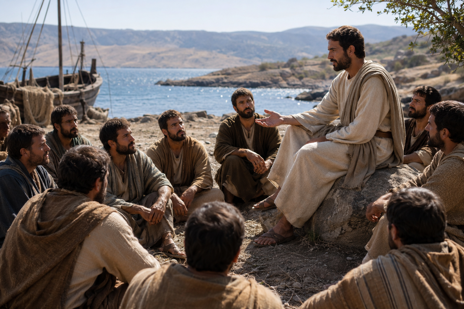 Biblical teaching by the lakeshore