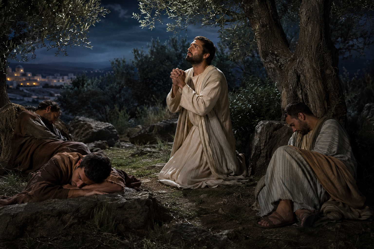 Prayers under the olive trees