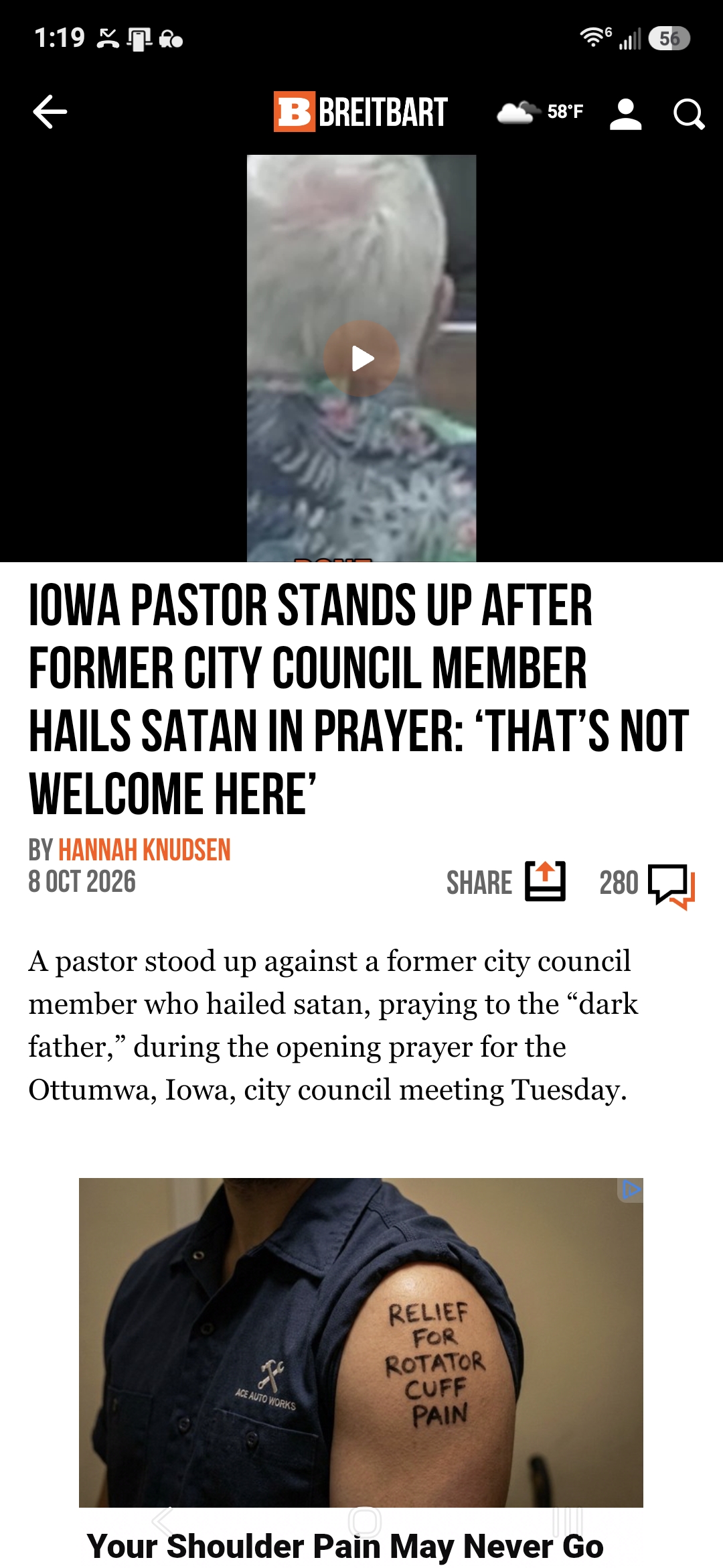 Iowa Pastor Stands Up After Former City Council Member Hails Satan in Prayer: &lsquo;That&rsquo;s Not Welcome Here&rsquo;