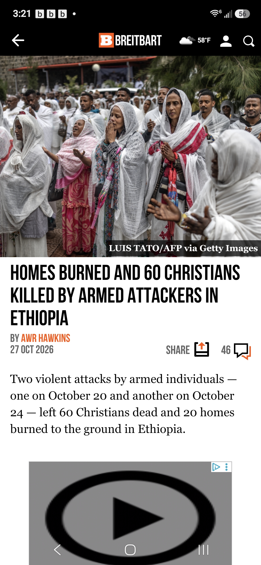 Homes Burned and 60 Christians Killed by Armed Attackers in Ethiopia