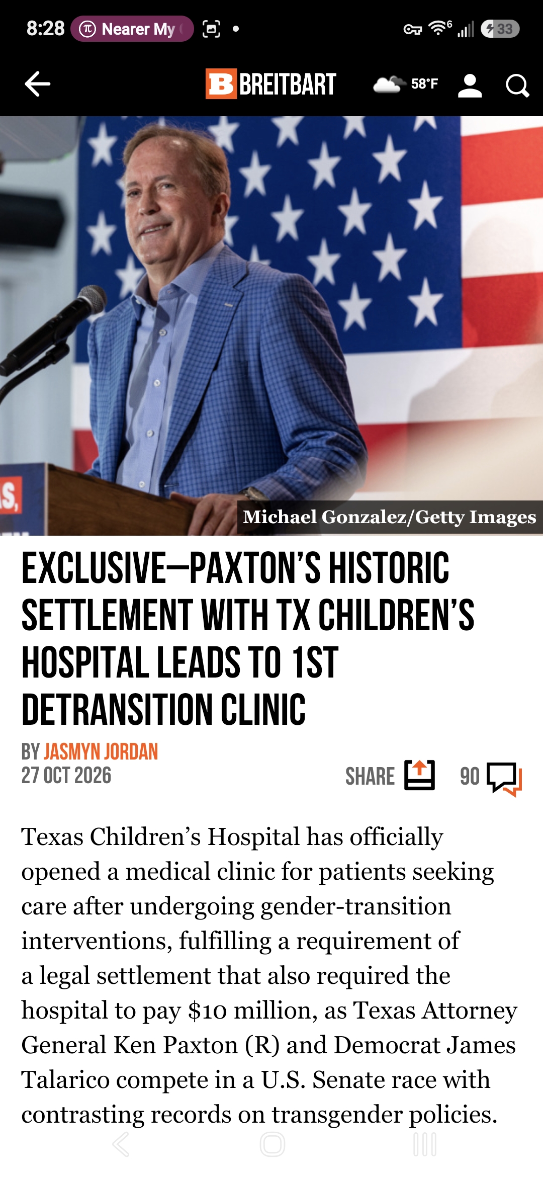 EXCLUSIVE–Paxton’s Historic Settlement with TX Children’s Hospital Leads to 1st Detransition Clinic